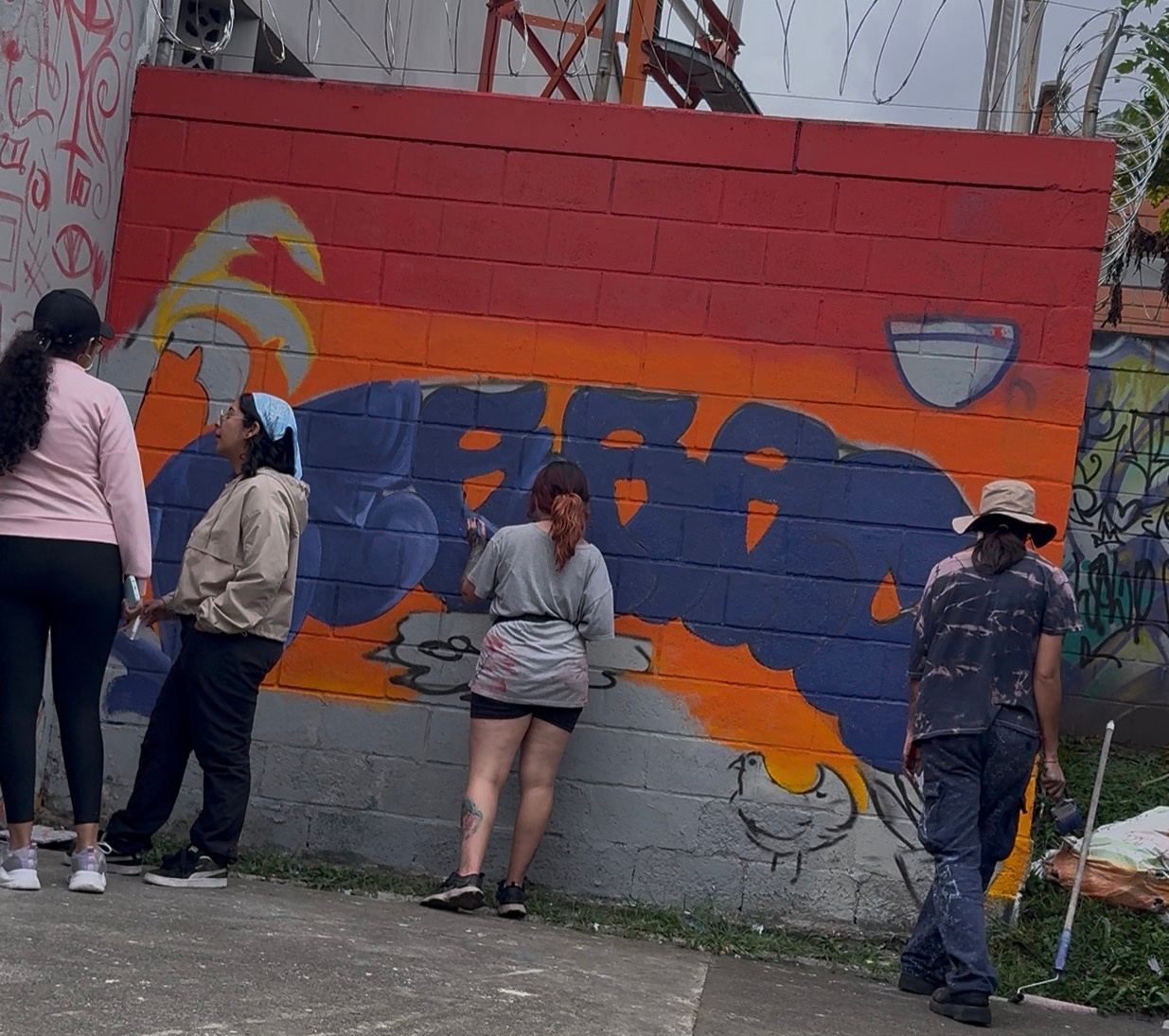 Mural comunitario en Medellín